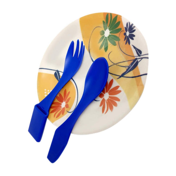 0821 Smart Compact Cutlery Set Travel Cutlery Set 4 in 1 Cutlery Set, Spoon Fork Knife & Tongs 