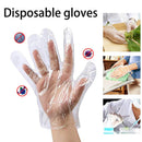 0670 Plastic Transparent Disposable Clear Gloves (White) (100Pc) - DeoDap