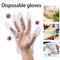 0670 Plastic Transparent Disposable Clear Gloves (White) (100Pc) - DeoDap