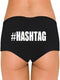 Customize Black Hashtag Cotton Boyshort Panty