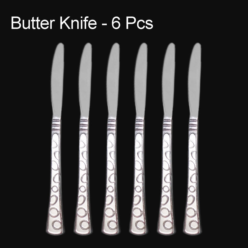 7007 Stainless Steel Stylish Cutlery Set with Spoons, Forks, Butter Knives for Stylish Dining (Set of 24 Pcs) - Opencho