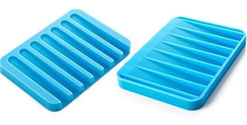 0810 Silicone Soap Holder Soap Dish Stand Saver Tray Case for Shower