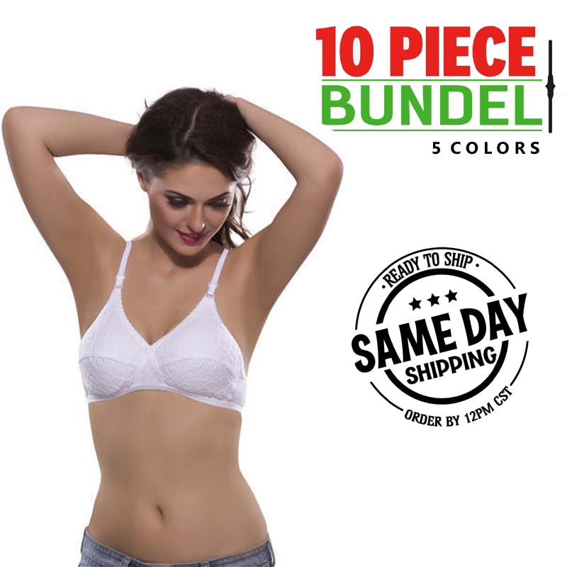 Clearance sale Pack of 10 cotton summer bras