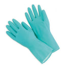 663 - Flock line Reusable Rubber Hand Gloves (Green) - 1pc