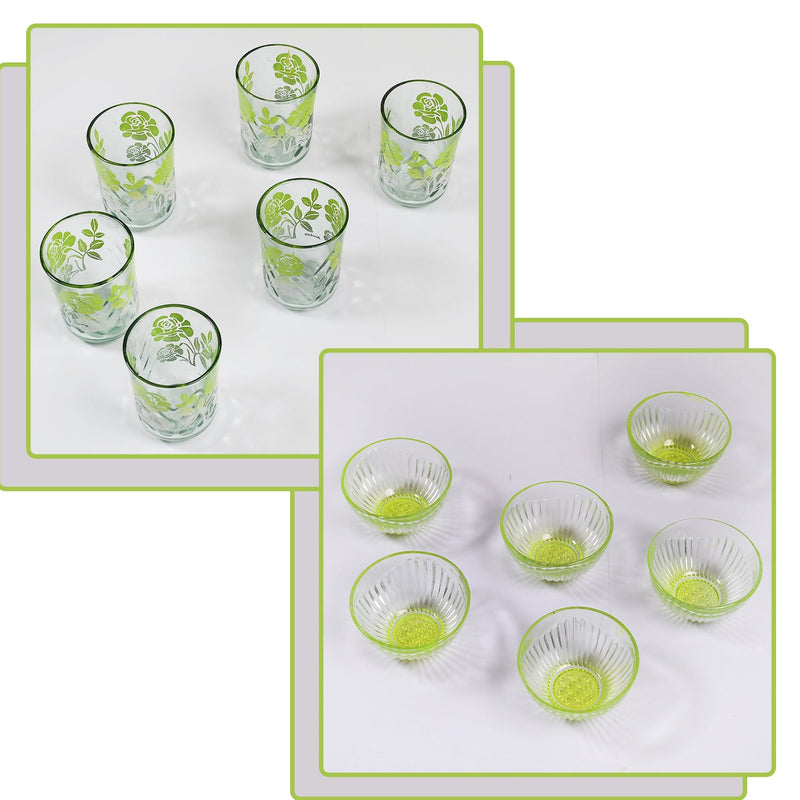 7133 Round 6 Glass With 6 Bowl Set, All Purpose Serving Set For Home & Kitchen Use 