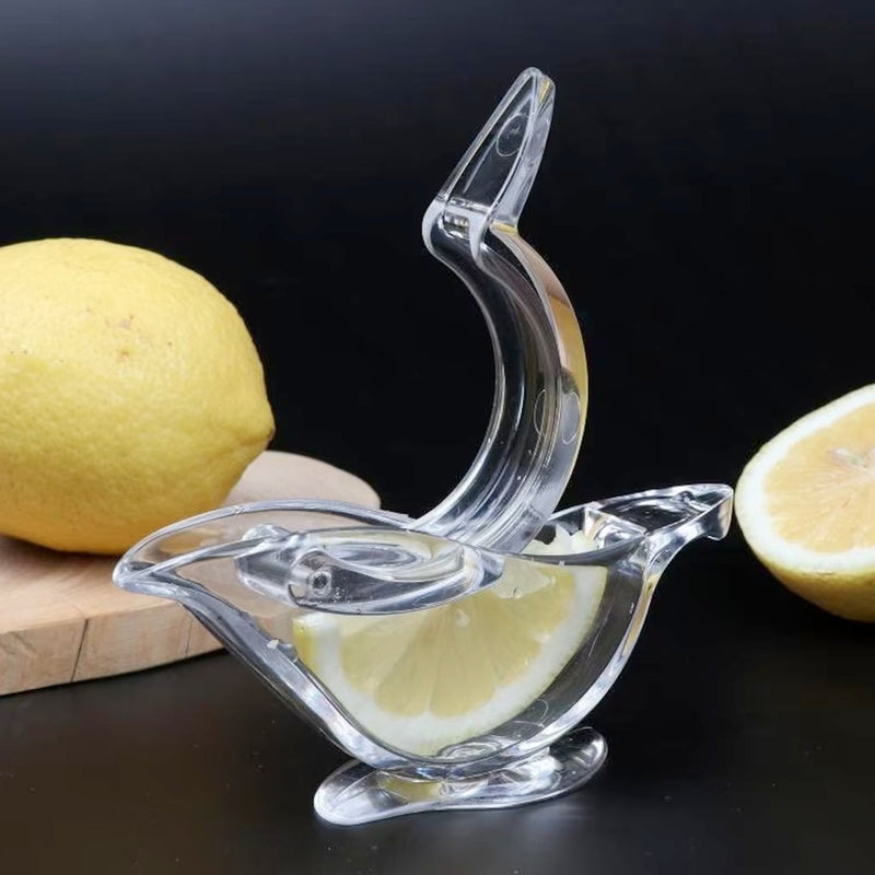 5344  Manual Lemon Slice Squeezer, Portable Transparent Fruit Juicer, Orange Citrus Manual Bird Shape Hand Juicer for Orange Lemon Lime,for Kitchen (Brown Box) 