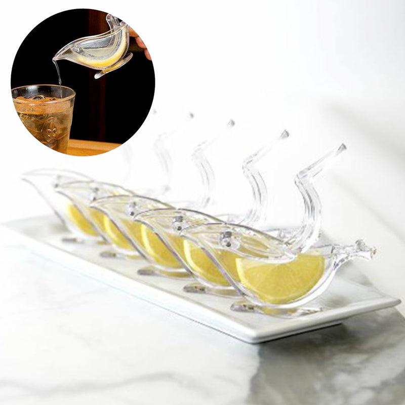 5344  Manual Lemon Slice Squeezer, Portable Transparent Fruit Juicer, Orange Citrus Manual Bird Shape Hand Juicer for Orange Lemon Lime,for Kitchen (Brown Box) 