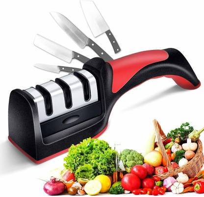 2306 Manual Knife Sharpener 3 Stage Sharpening Tool for Ceramic Knife and Steel Knives - 