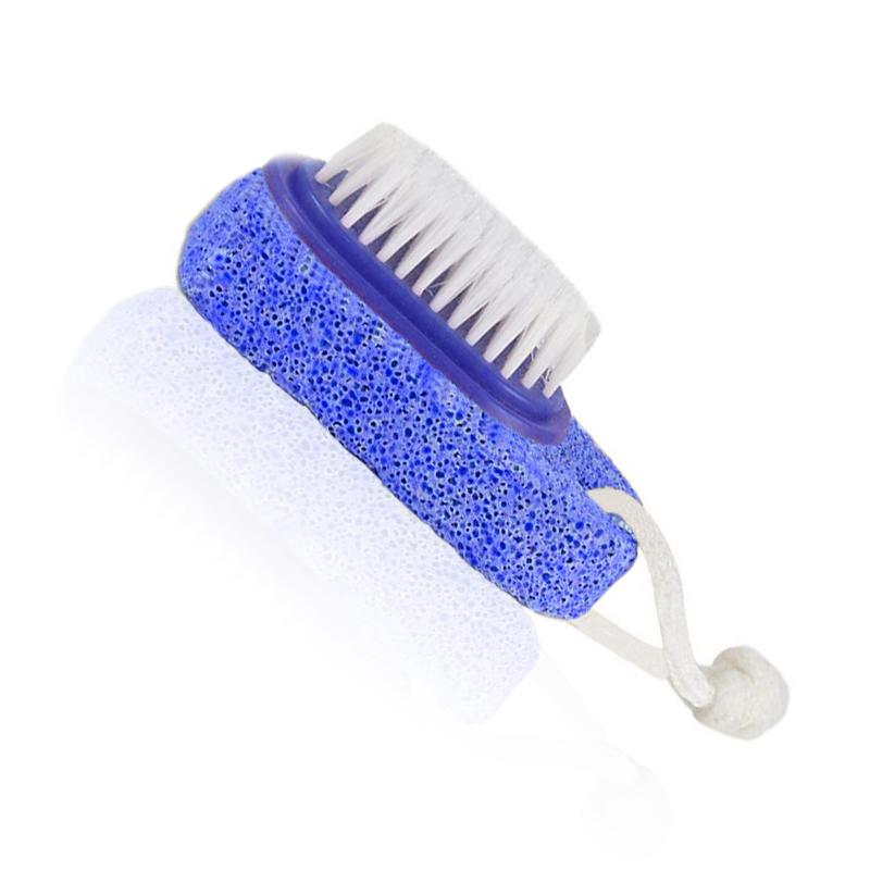 1253 2 in 1 Foot Brush with Stone For Foot Dead Skin Removal