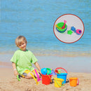 4486 Sand Game Castle Building Plastic Beach Toy Set for Kids Summer Fun Creative Activity Playset& Gardening Tool with Accessories & Bucket-Pack of 6 Pcs 