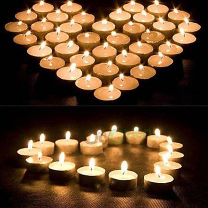 1222  Festival Decorative - LED Yellow Tealight Candles (White, 24 Pcs) 